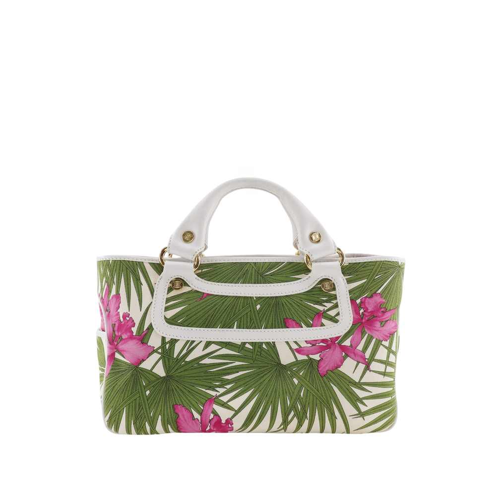 Pre-Loved Celine Canvas Botanical Print Boogie Handbag